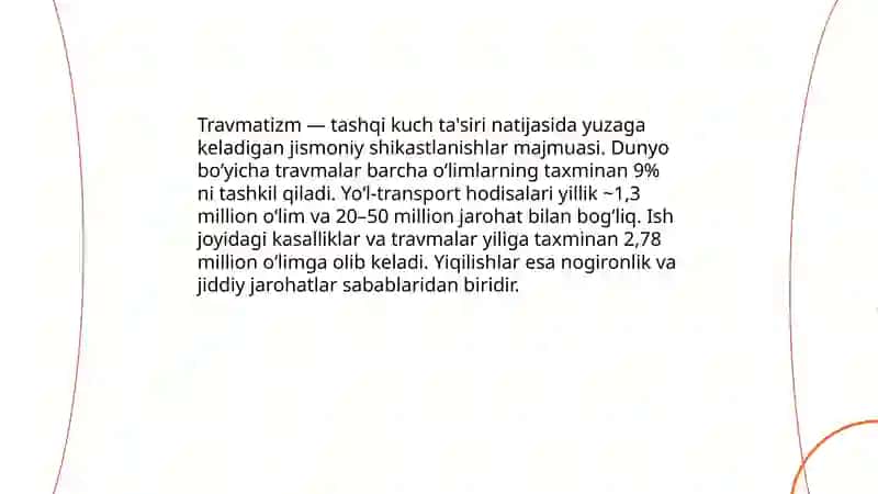 Travmatizm haqida ma'lumot 3