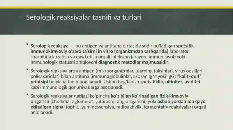 serologik reaksiyalar va ularning amalyotda ishlatilishi 3