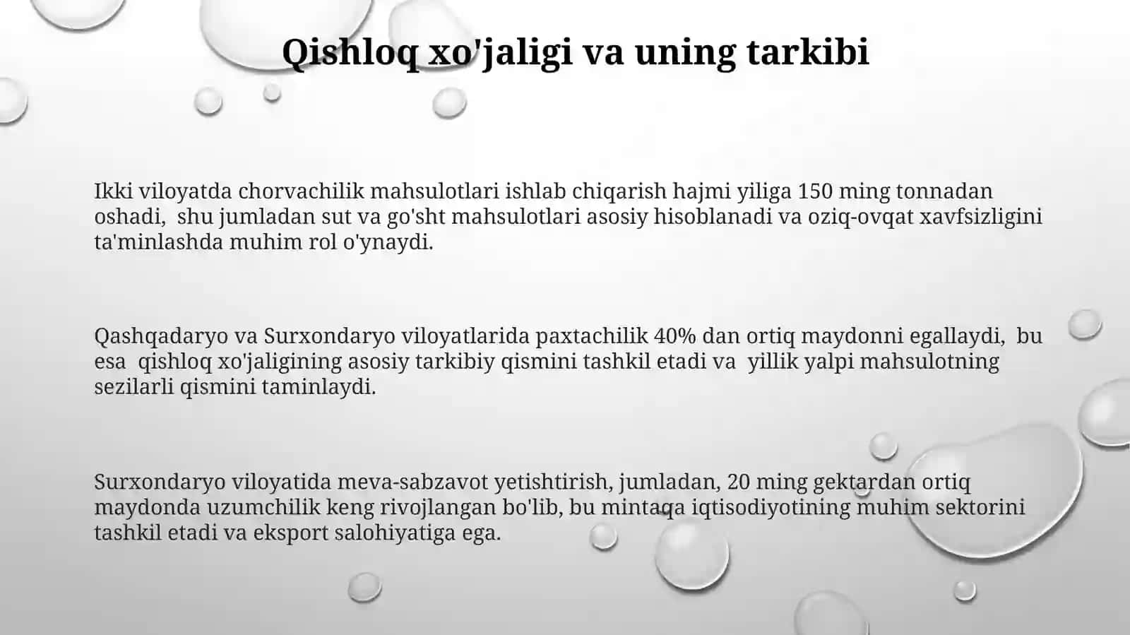 Janubiy iqtisodiy rayon. Qashqadaryo va Surxondaryo 3