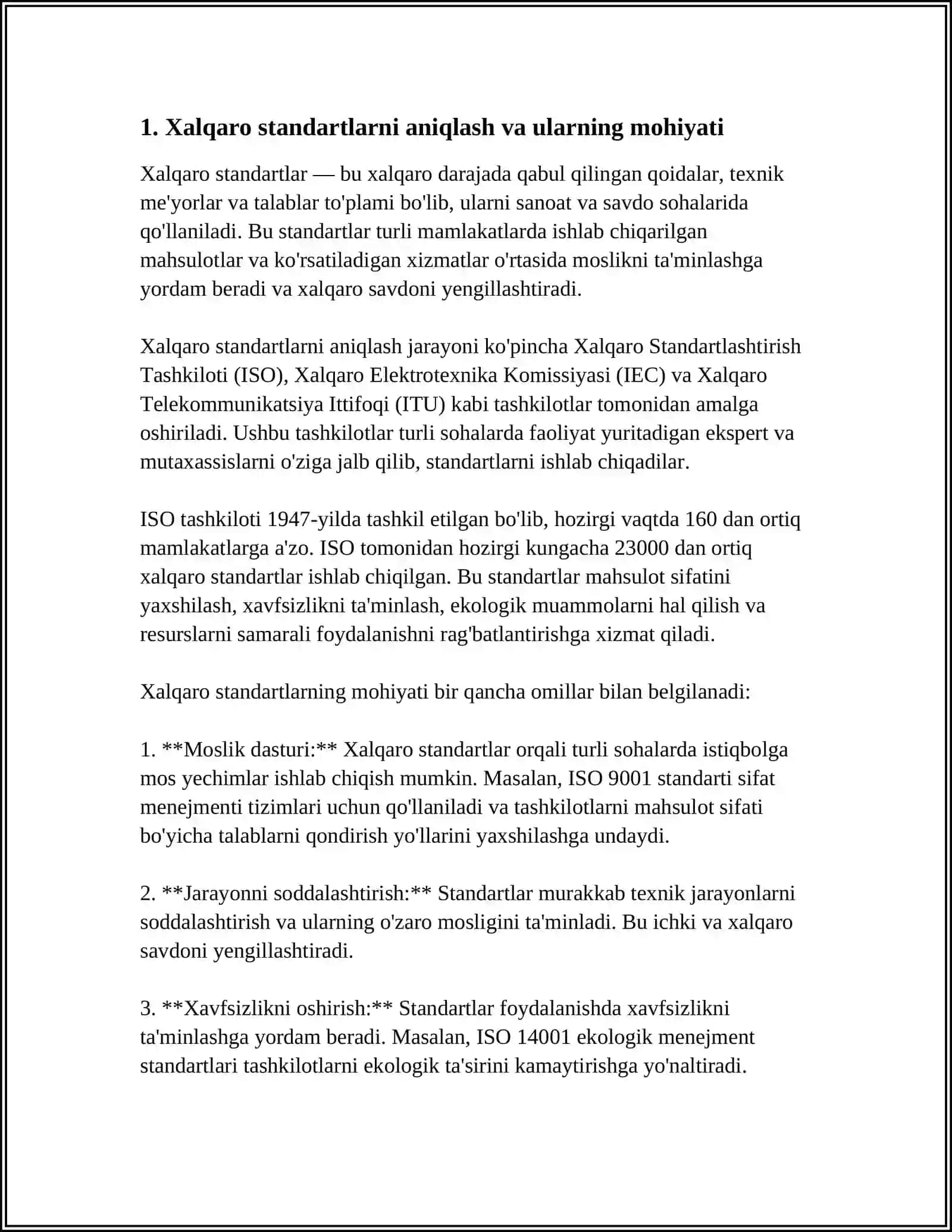 XALQARO STANDARTLARNI QABUL QILISH VA QO‘LLASH TARTIBI 3