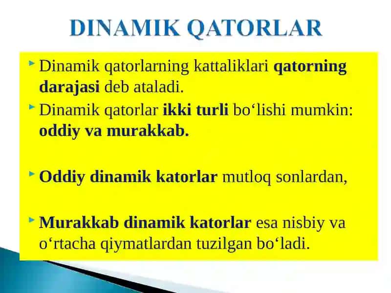 Dinamik qatorlar 3