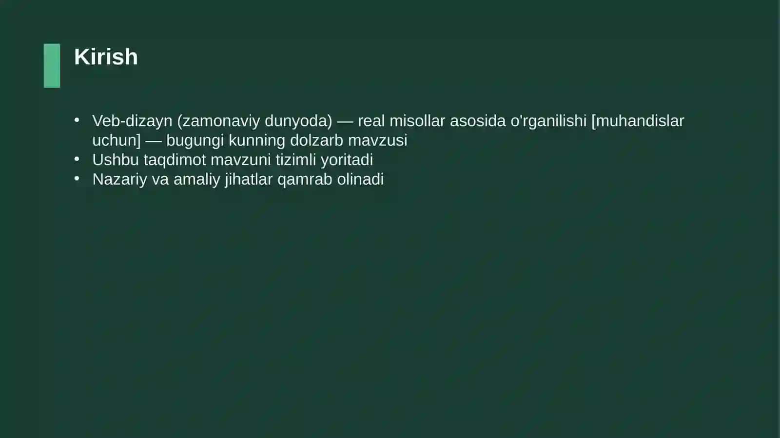 Veb-dizayn (zamonaviy dunyoda) — real misollar asosida o'rganilishi [muhandislar uchun] 3