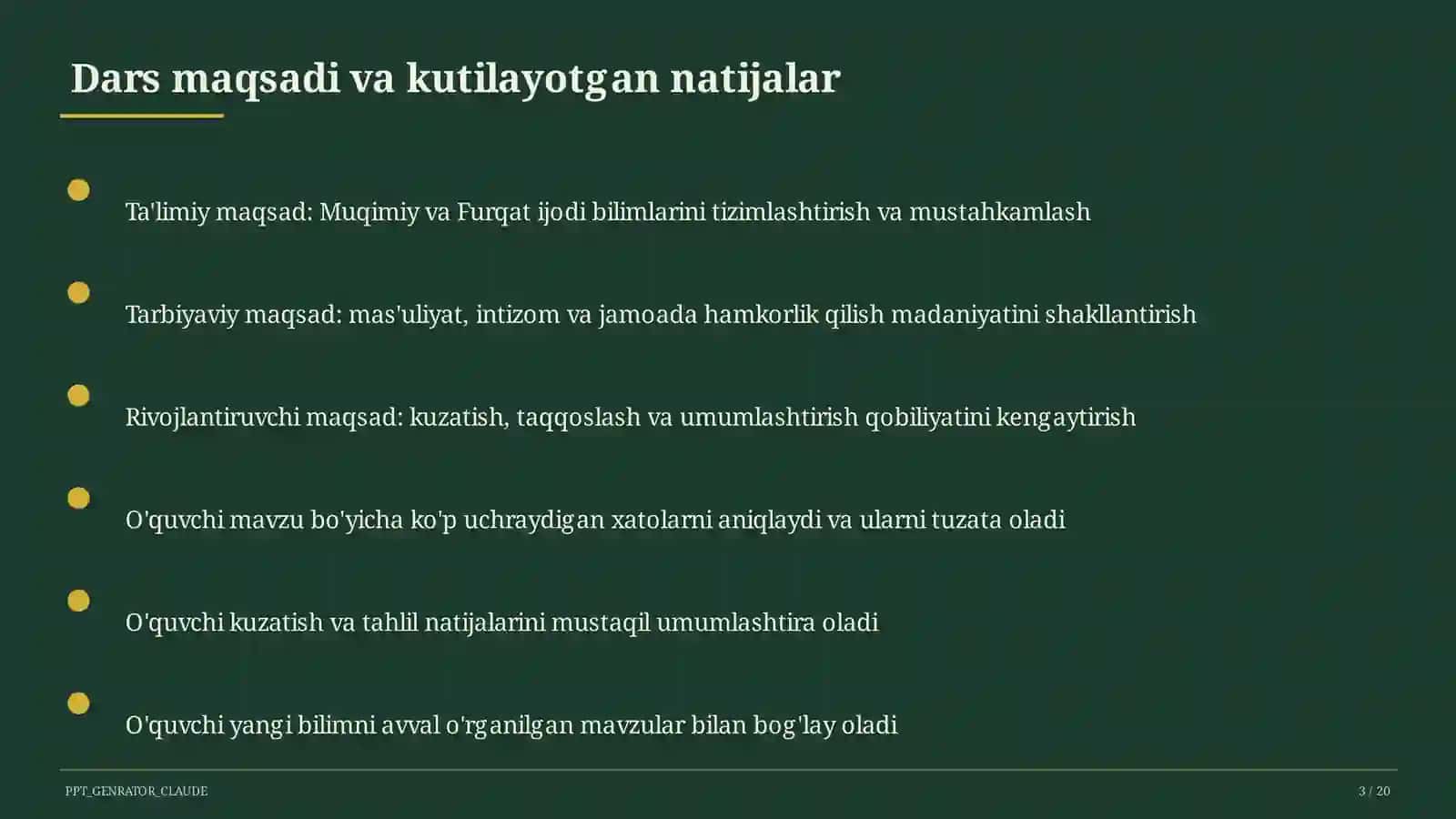 Muqimiy va Furqat ijodi (10-sinf) 3