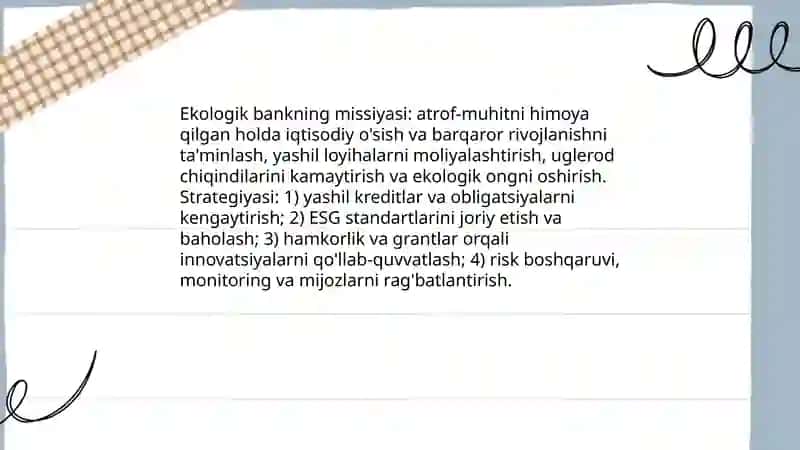 Ekologik bank 3