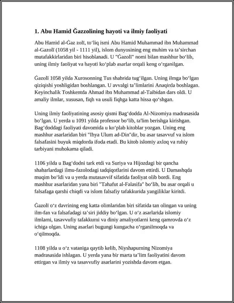 ABU HAMIT ĞAZZOLINING MUHOSHAFATUL KULB ASARINI TAXLIL QILISH 3