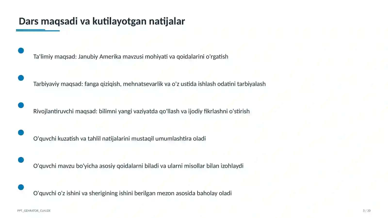 Janubiy Amerika (7-sinf) 3