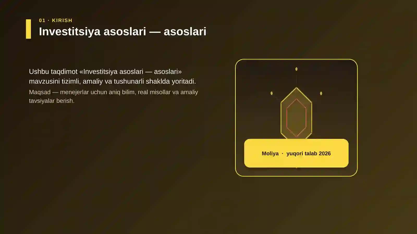Investitsiya asoslari — asoslari 3