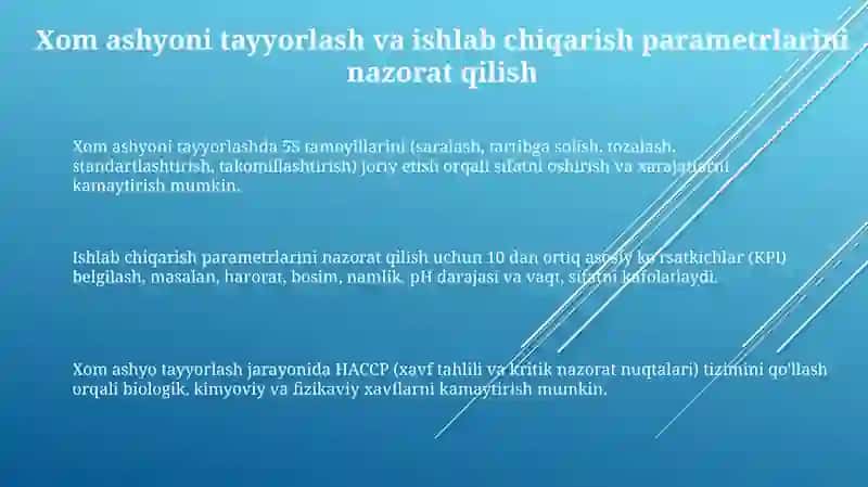 Texnologik jarayonlarni optimallashtirish tamoyillari 3
