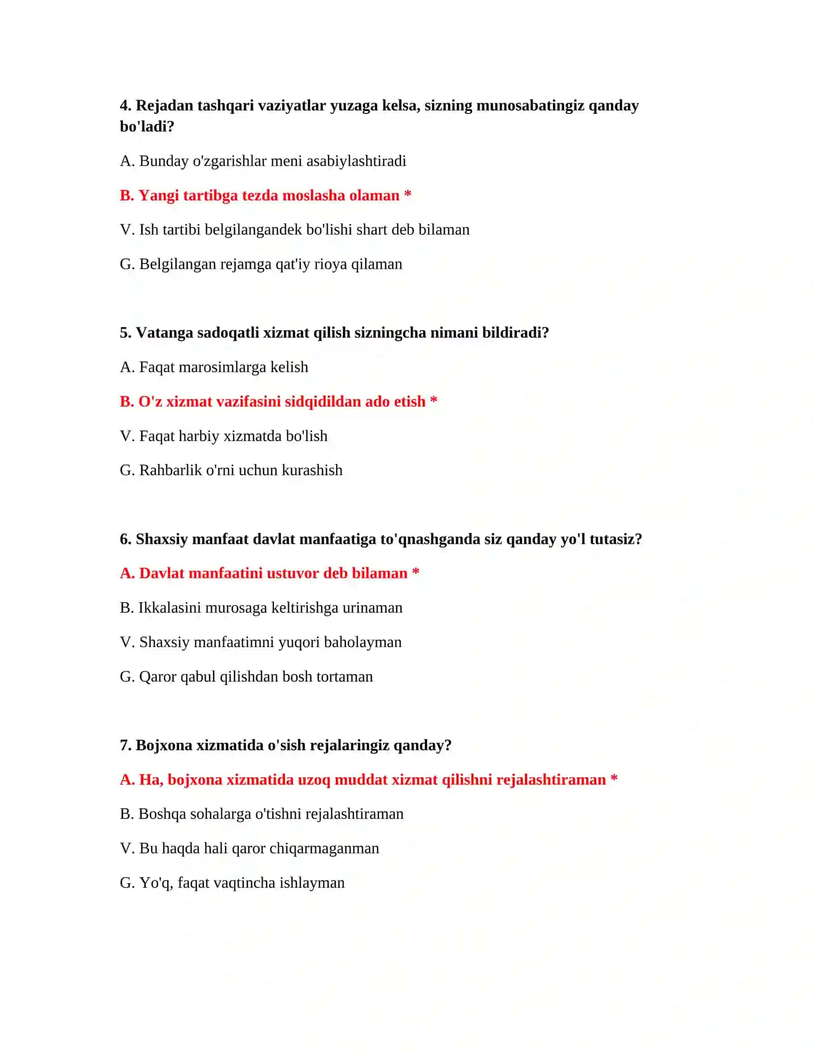 Bojxona psixologik test bazasi 3