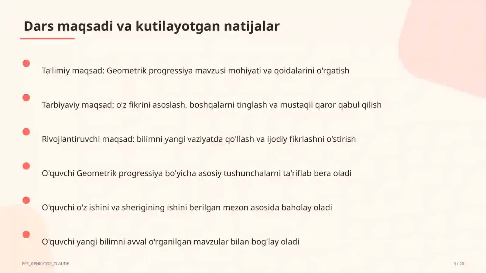 Geometrik progressiya (9-sinf) 3