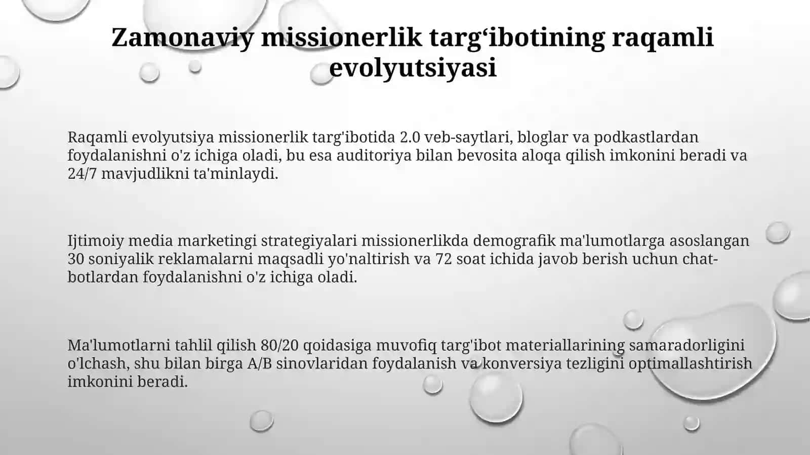 Missionerlik targ’iboti uslub va vositalarning zamonaviylashuv 3