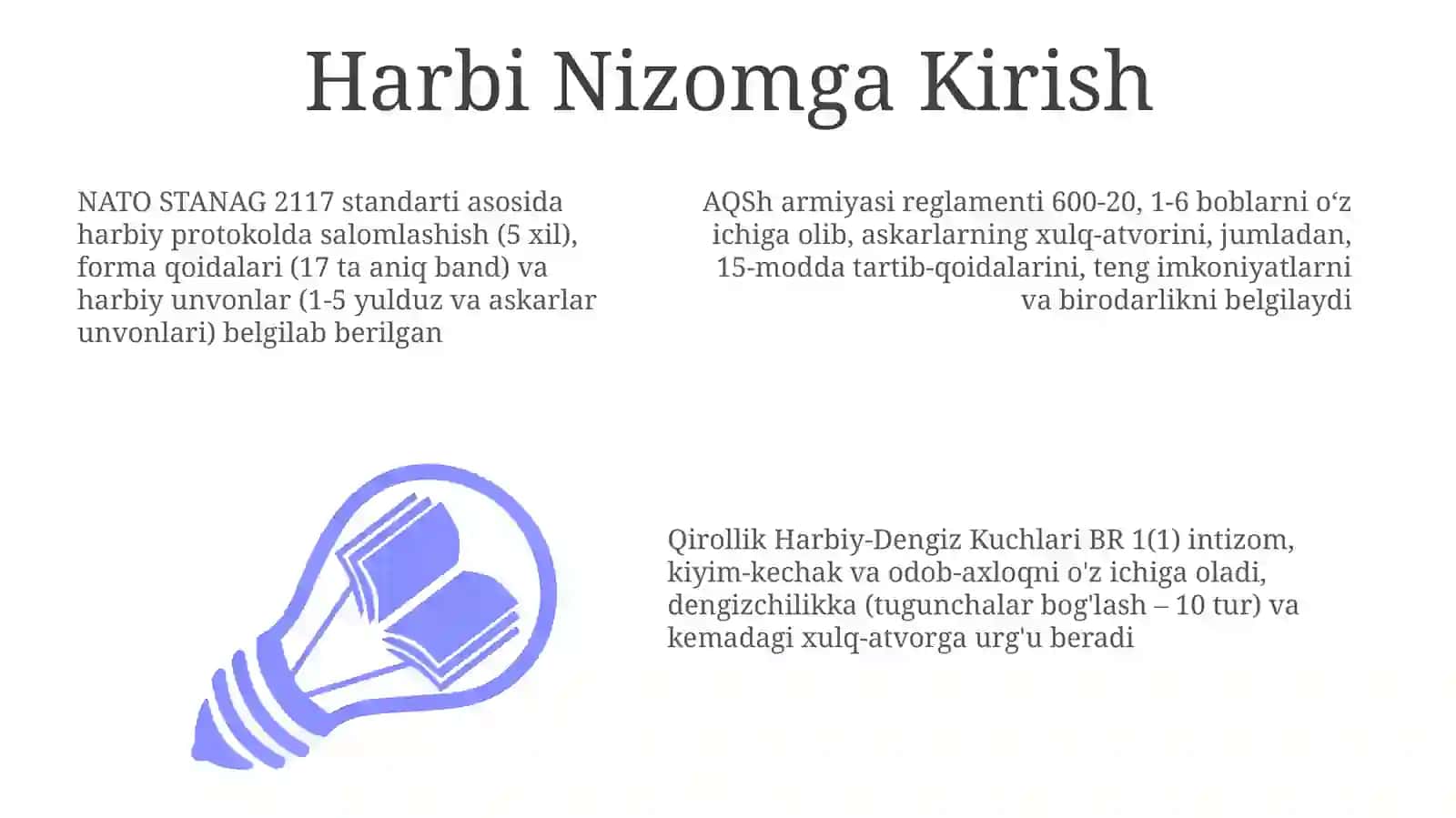 Umumharbiy nizomlar fani boyicha mashgulot otkazish rejasi 3