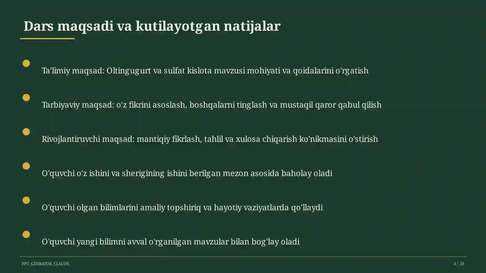 Oltingugurt va sulfat kislota (9-sinf) 3