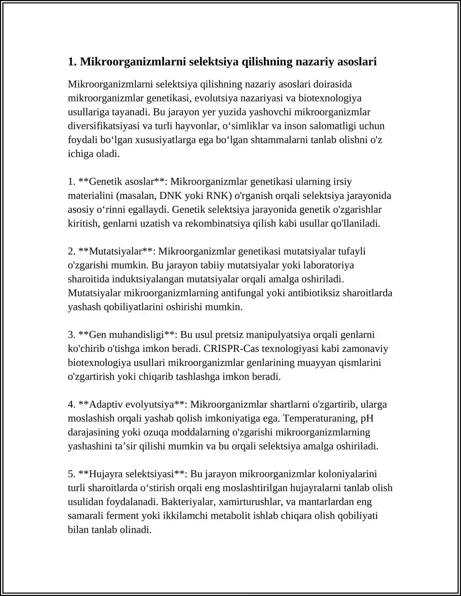 MIKROORGANIZMLAR SELEKSIYASI 3
