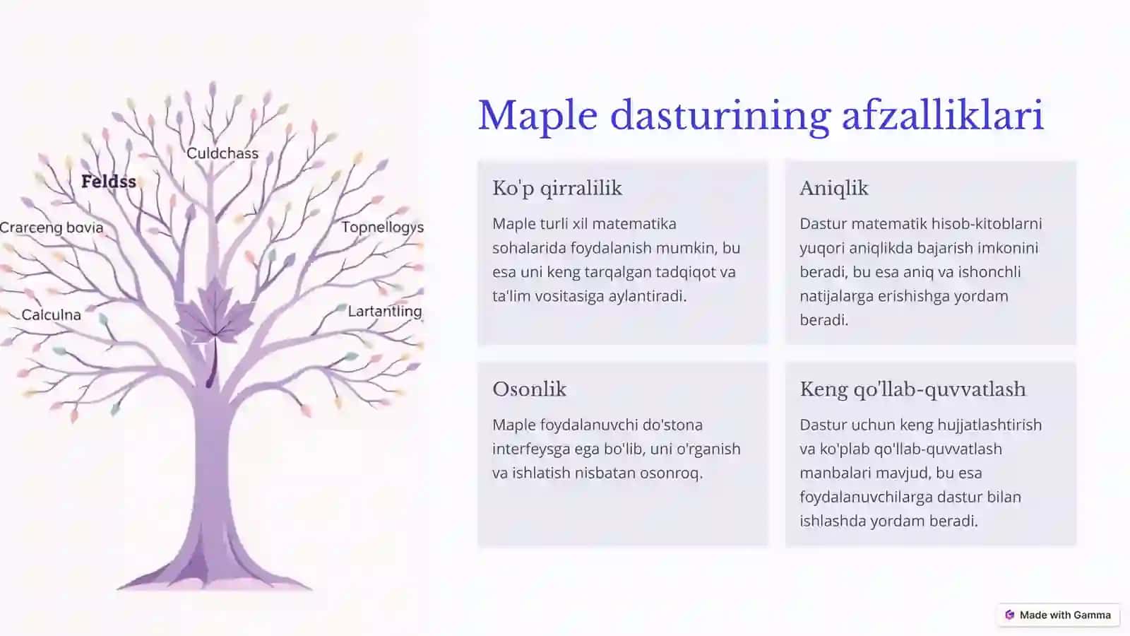 Maple dasturi 3