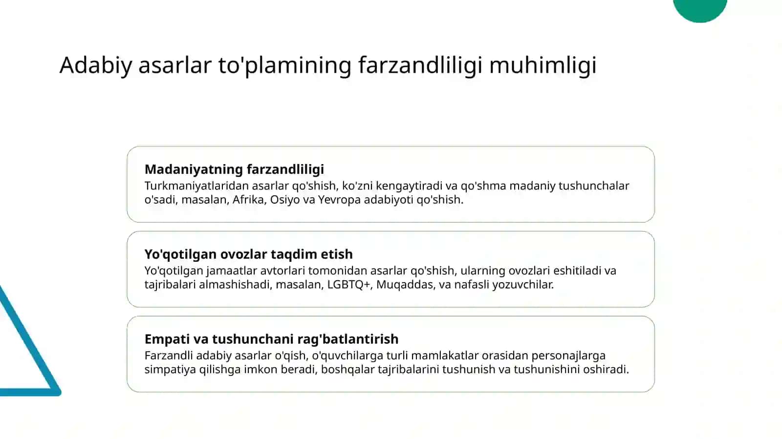 Badiiy asar korpusini yaratish 3