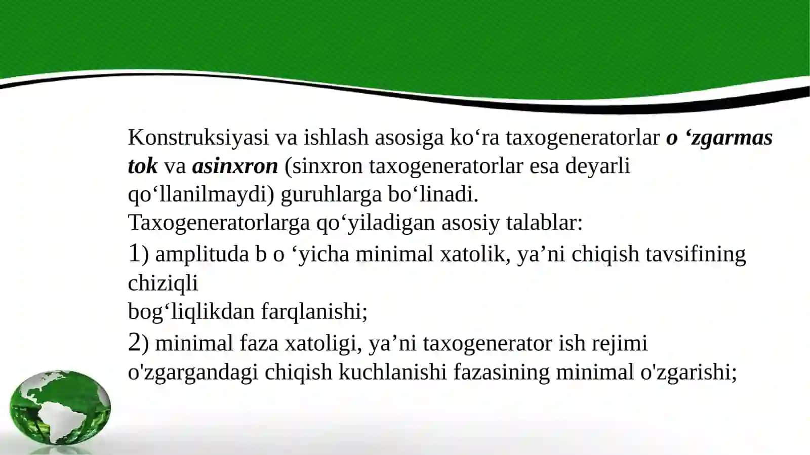 TAXOGENERATORLAR VASELSINLAR 3