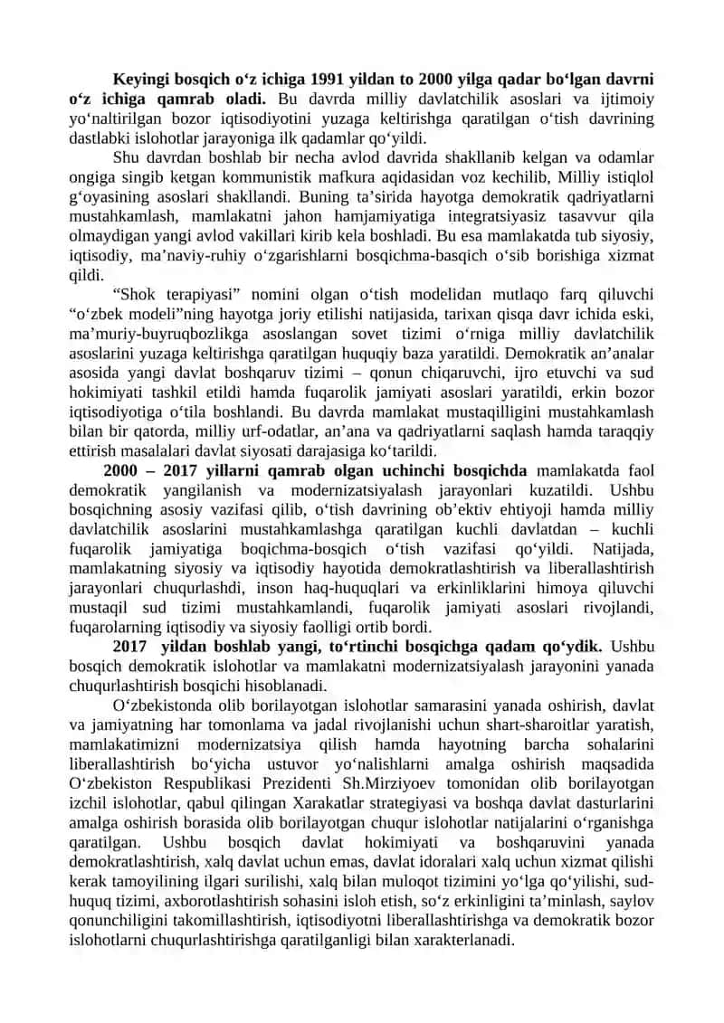 O‘zbekistonning eng yangi tarixi 3