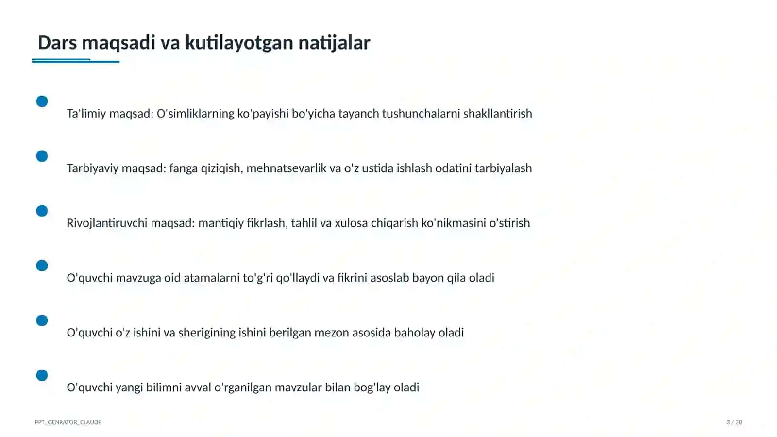O'simliklarning ko'payishi (3-sinf) 3