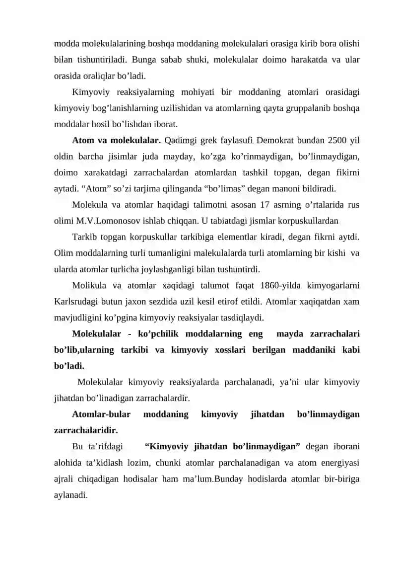 Kimyoda atom-malekulyar talimot 3
