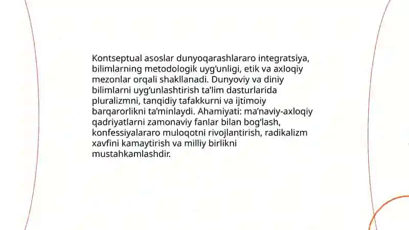 Dunyoviy va diniy bilimlar mutonasibligini ta’minlash: kontseptual asoslar va ahamiyati 3