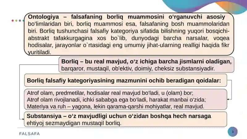 Borliq falsafasi 3