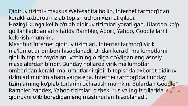 Axborotlar va axborot faoliyati 3