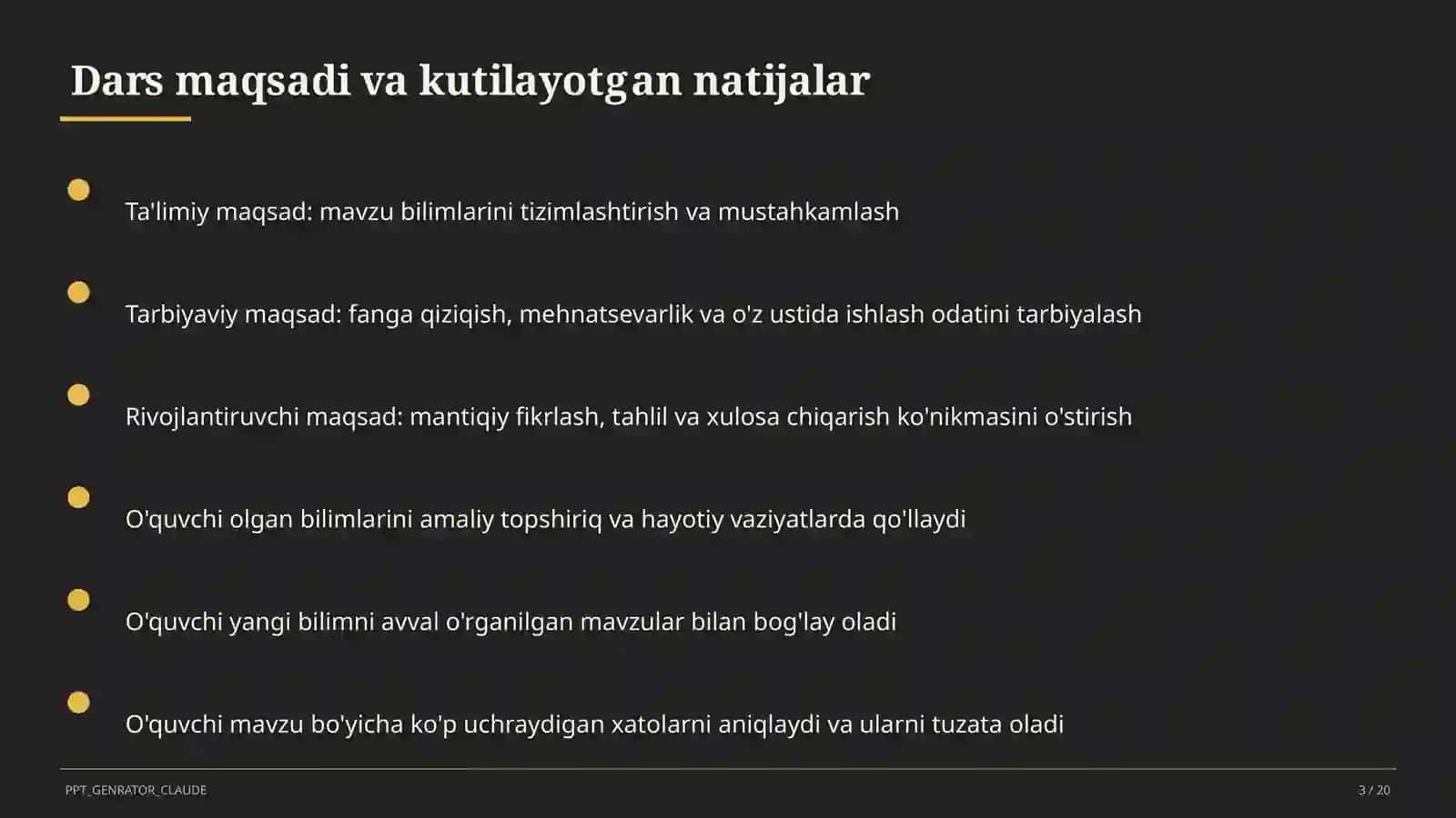 Tasviriy san'at va musiqa (1–7) — ochiq dars uchun 3