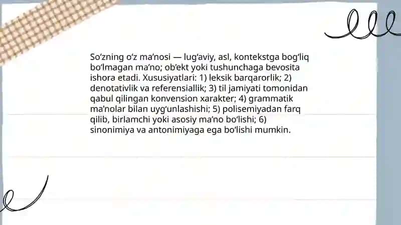 So‘zning o‘z va ko‘chma ma‘nosi 3
