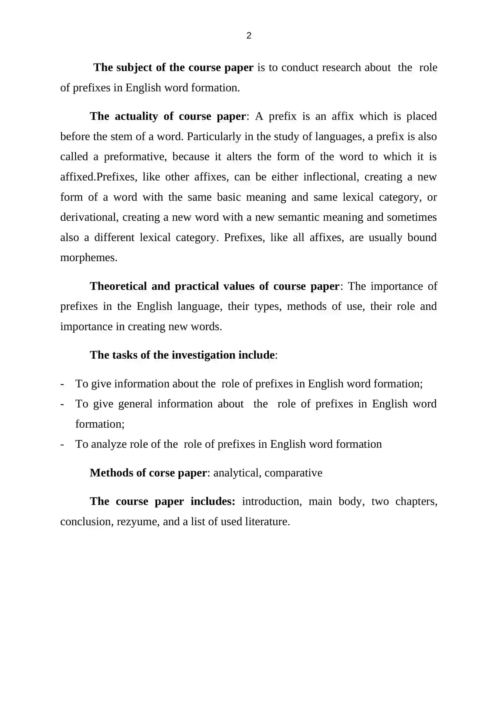 the role of prefixes in English word formation 3