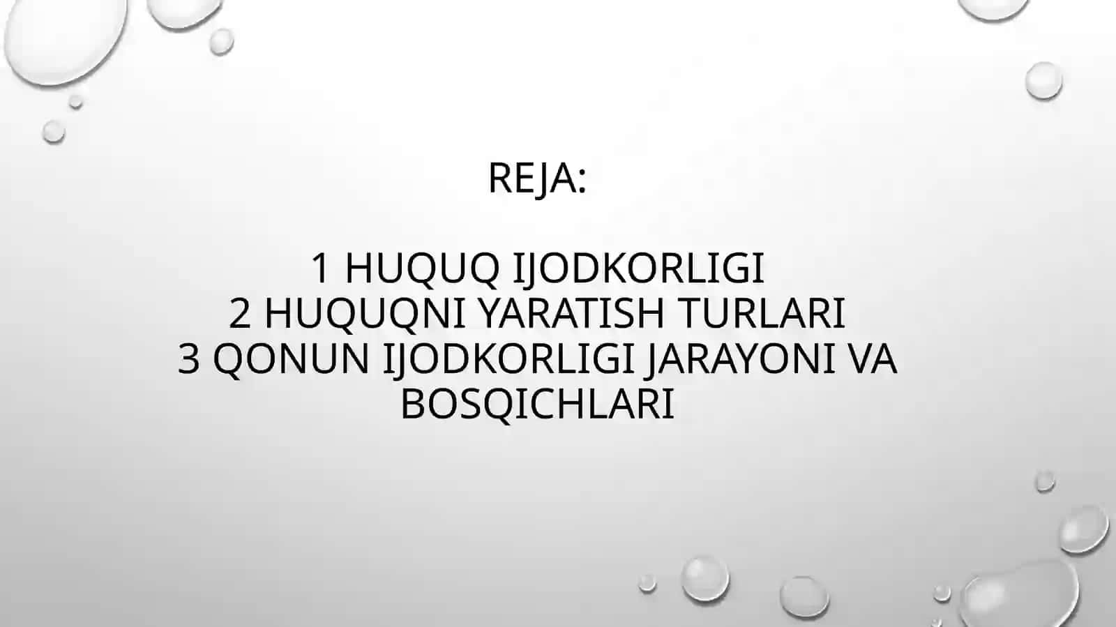 Huquq va qonun ijodkorligi 3