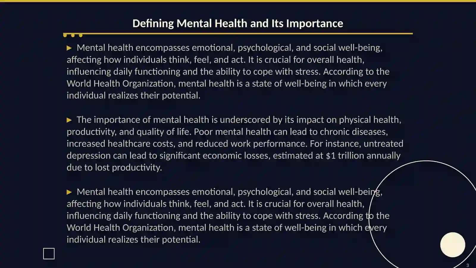 Defining Mental Health and Its Importance 3