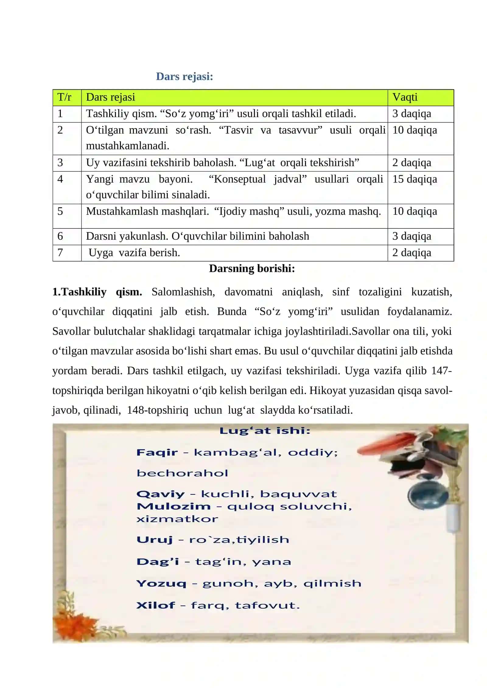 Ikkinchi darajali bo‘laklar 3