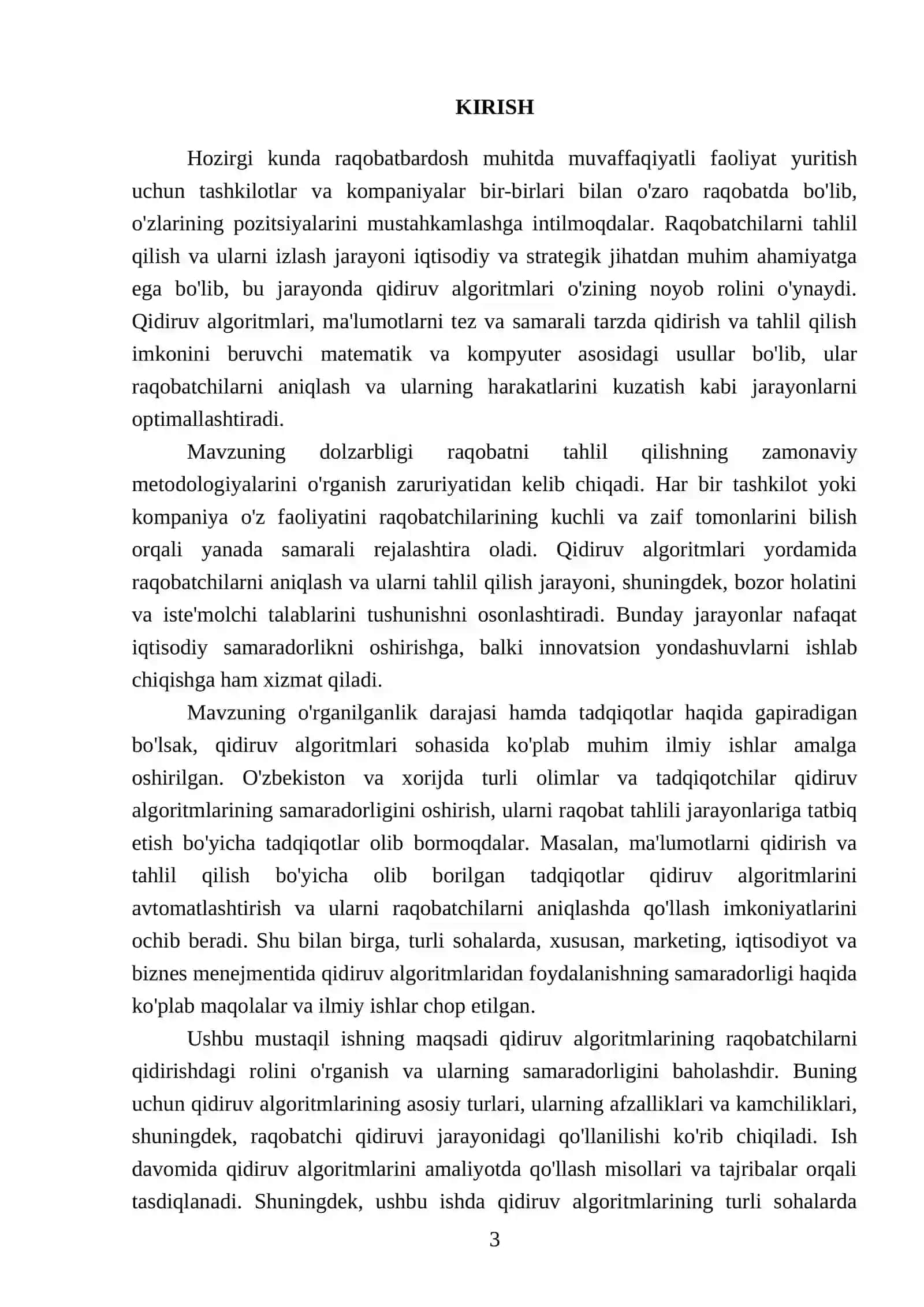 Qidiruv algoritmlari asosida raqib qidiruvini ishlab chiqish 3