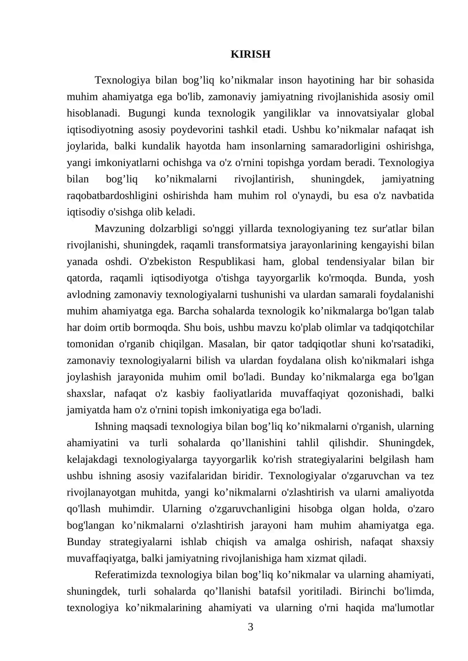 Texnologiya bilan bog’liq ko’nikmalar 3