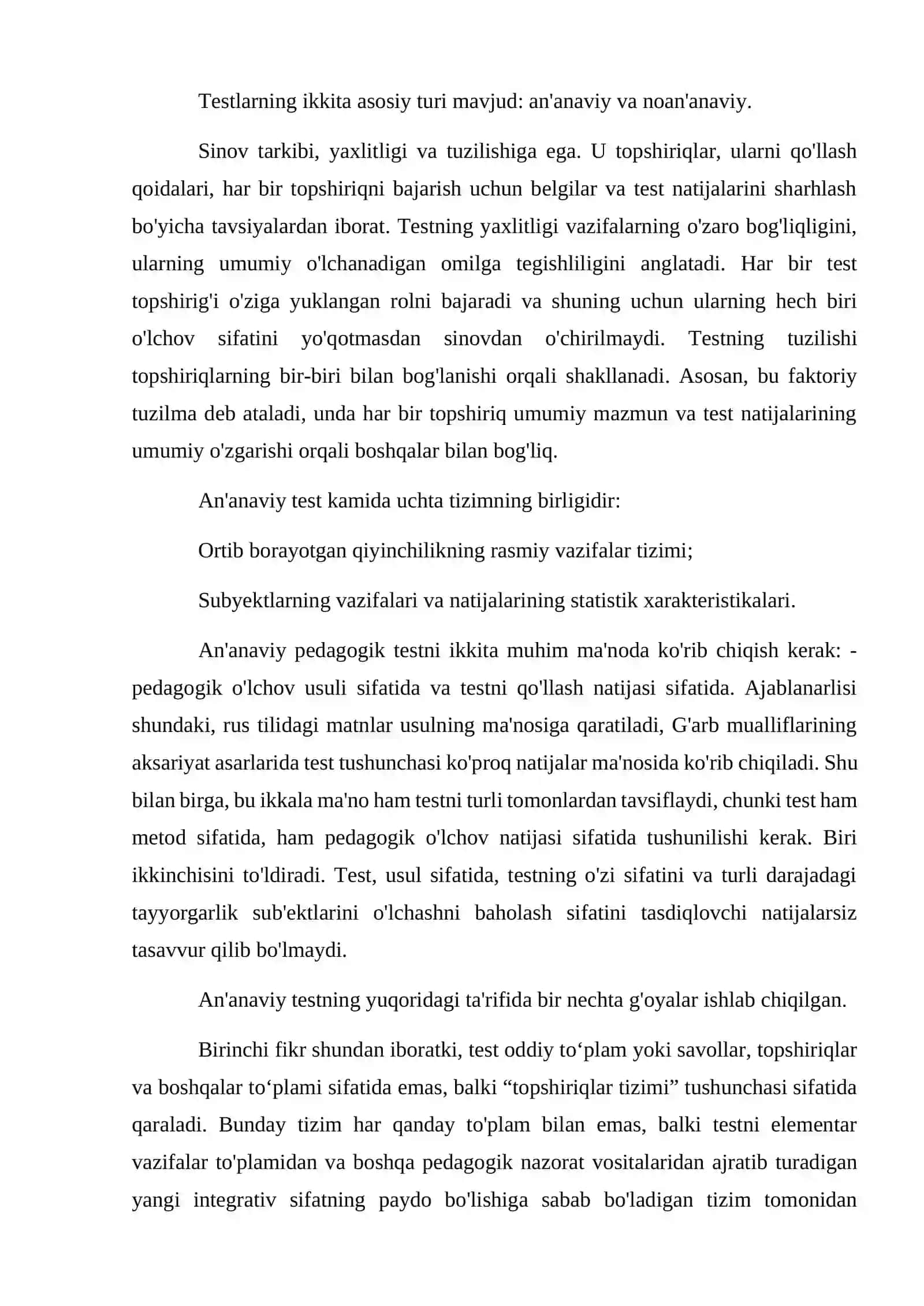 “Testologiya va pedagogik o’lchovlar nazariyasi” 3