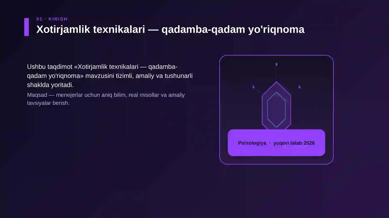 Xotirjamlik texnikalari — qadamba-qadam yo'riqnoma 3