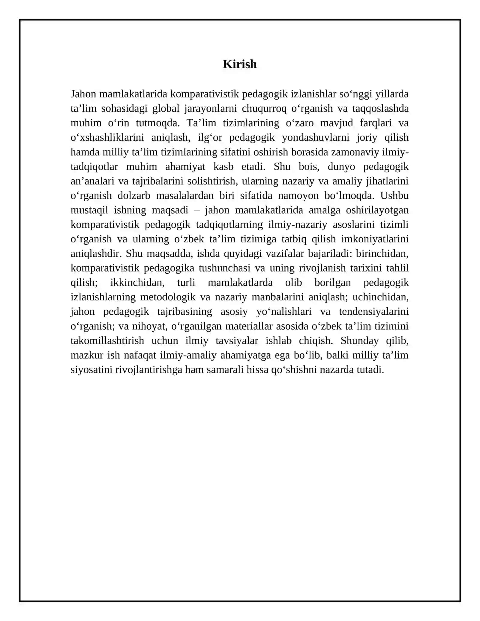 JAHON MAMLAKATLARIDA KOMPARATIVISTIK PEDAGOGIK IZLANISHLARNING ILMIY - NAZARIY MANBALARI 3