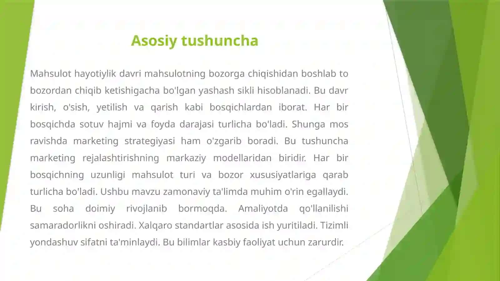MAHSULOT HAYOTIYLIK DAVRI VA MARKETING STRATEGIYASI 3