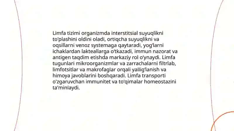 Limfa tizimining fiziologiyasi 3