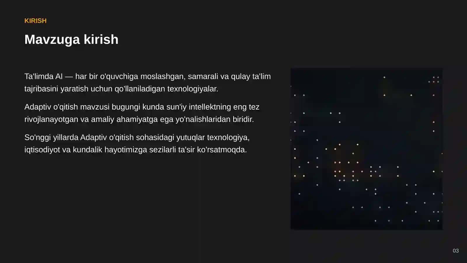 SUN'IY INTELLEKT • AI TA'LIMDA 3