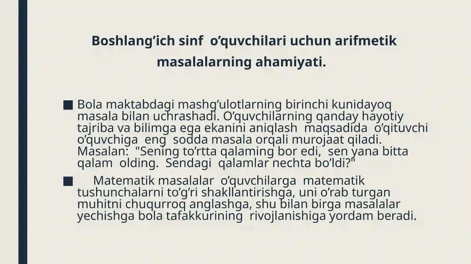 MASALA:Masalayechishgao'rgatishningumumiyusullariustidaishlash 3