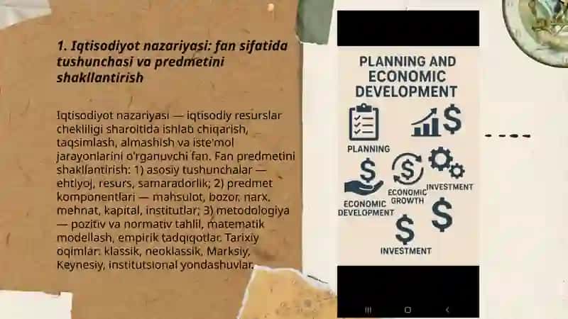 Iqtisodiyot nazariyasi: fan sifatida tushunchasi va predmetini shakllantirish 3