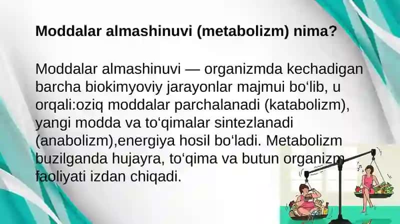 Moddalar almashinuvi kasalliklari 3