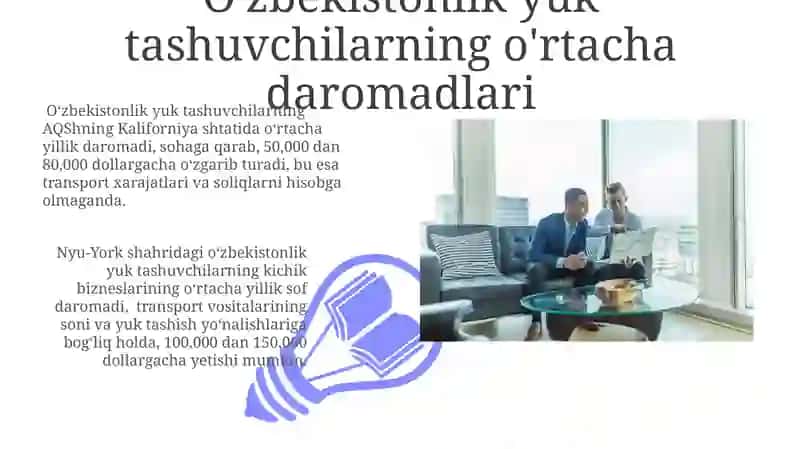 Amerikadagi truck biznesida ishlayotgan o'zbekisonliklar statistikasi 3