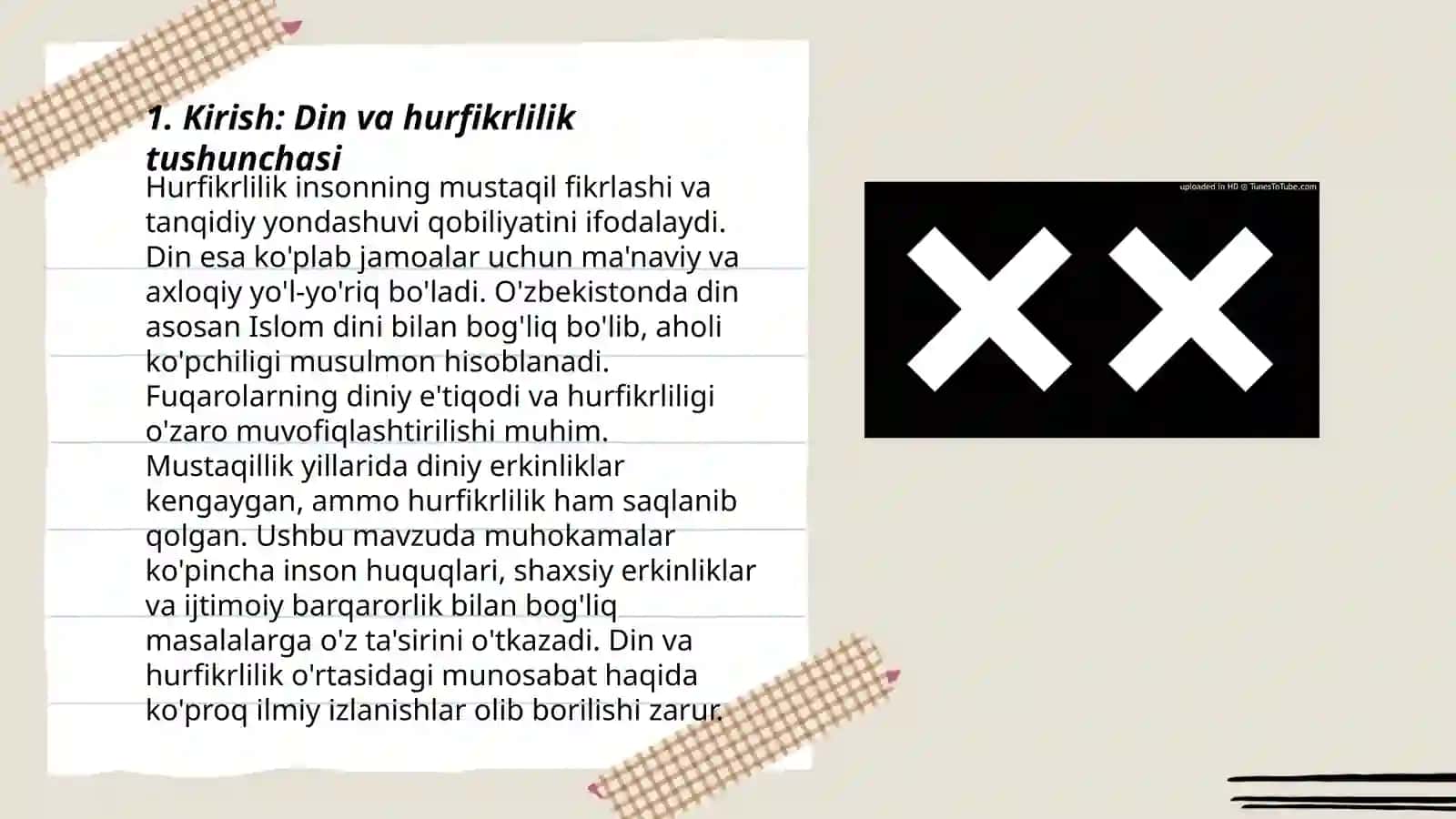 Din va hurfikrlilik mavzusida prerzentatsiya tayyorlash (Berdyaevning diniy hurfikrlilik haqidagi gʻoyalarini Gʻazzoliy gʻoyalari bilan qiyoslash 3