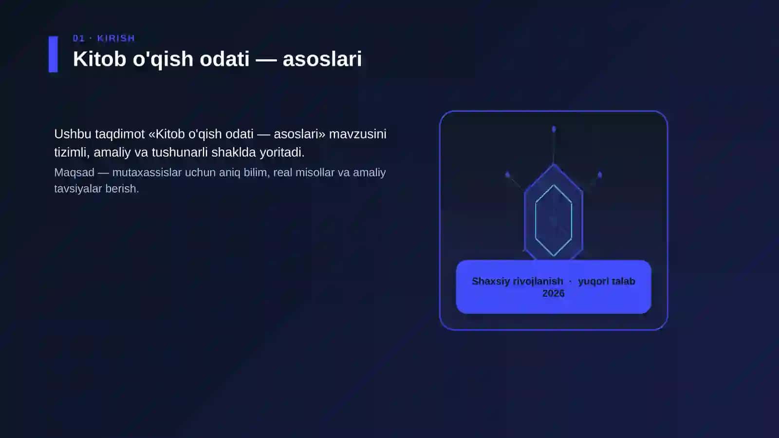 Kitob o'qish odati — asoslari 3