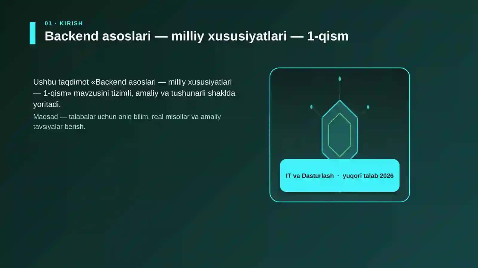 Backend asoslari — milliy xususiyatlari — 1-qism 3