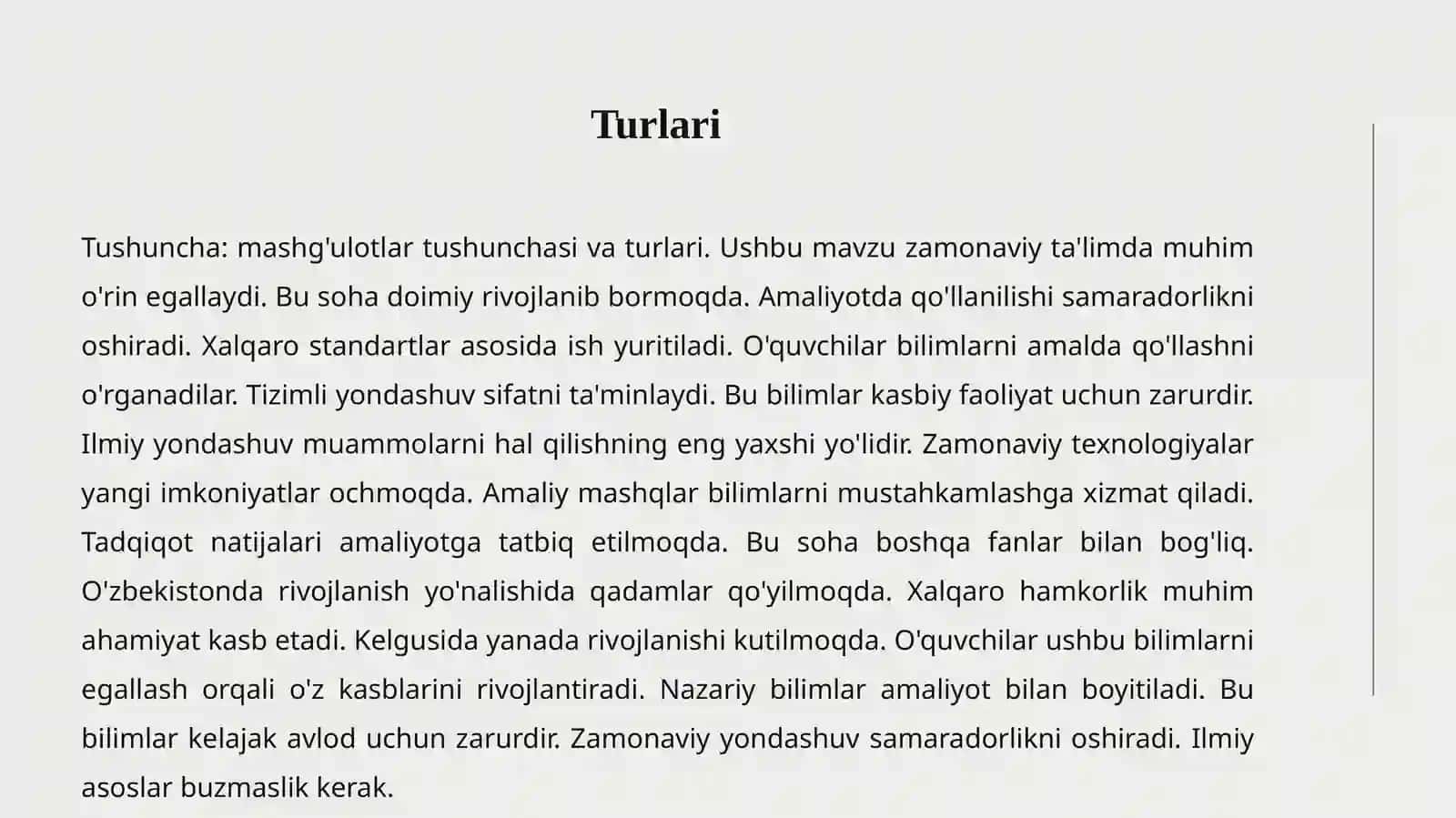 Mashg'ulotlar 3