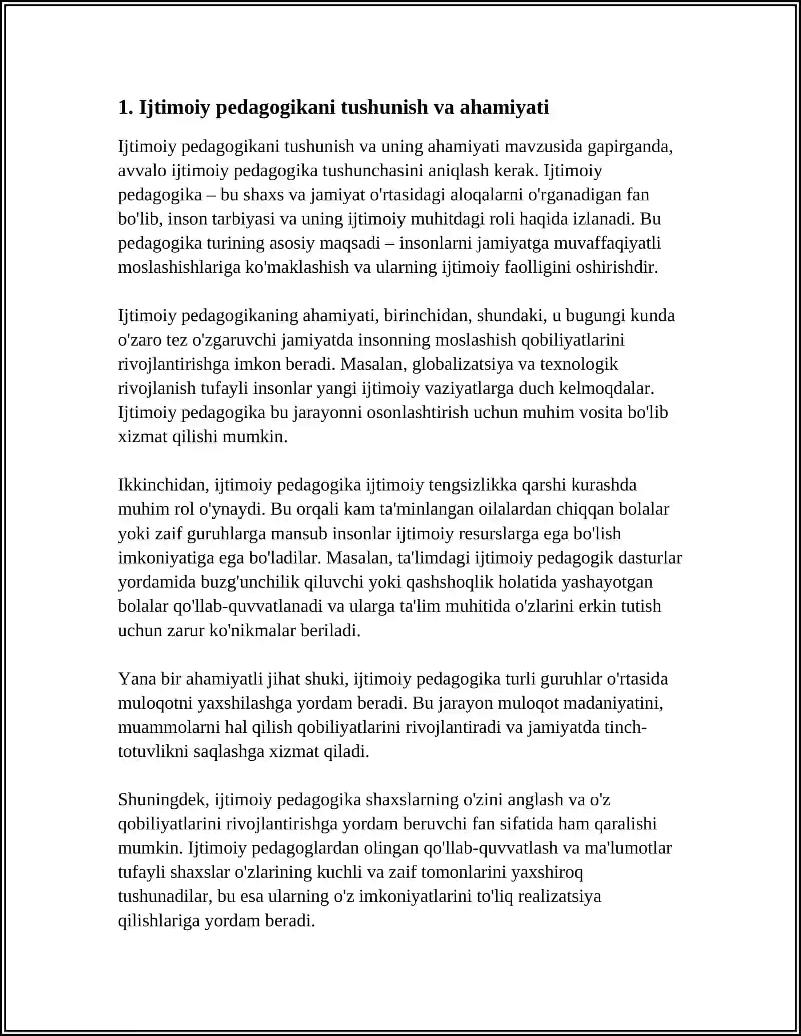 Ijtimoiy pedagogikani tushunish va uning ahamiyati 3